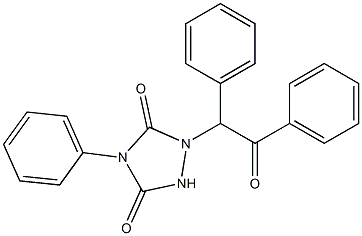 4-Phenyl-1-(1,2-diphenyl-2-oxoethyl)-1,2,4-triazolidine-3,5-dione 结构式