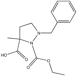 1-Benzylpyrazolidine-2,3-dicarboxylic acid 2-ethyl 3-methyl ester 结构式