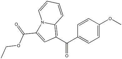 1-(4-Methoxybenzoyl)indolizine-3-carboxylic acid ethyl ester 结构式