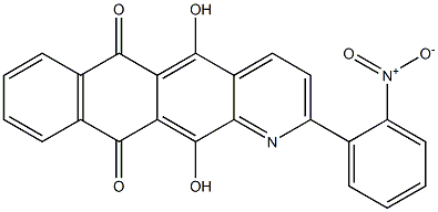 2-(2-Nitrophenyl)-5,12-dihydroxynaphtho[2,3-g]quinoline-6,11-dione 结构式