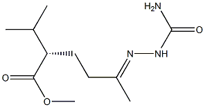 [S,(+)]-2-Isopropyl-5-semicarbazonohexanoic acid methyl ester 结构式