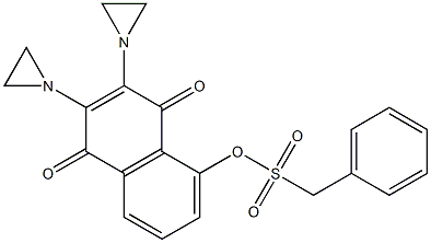 2,3-Bis(1-aziridinyl)-5-[benzylsulfonyloxy]-1,4-naphthoquinone 结构式