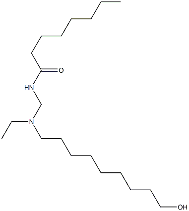 N-[[N-Ethyl-N-(9-hydroxynonyl)amino]methyl]octanamide 结构式