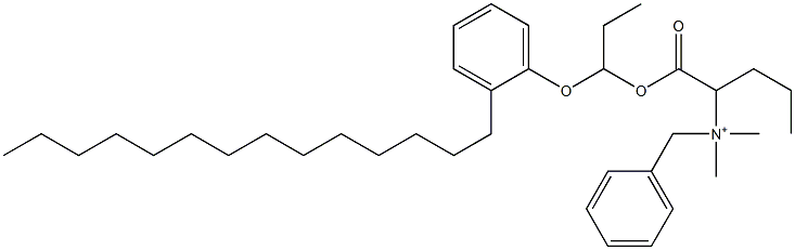 N,N-Dimethyl-N-benzyl-N-[1-[[1-(2-tetradecylphenyloxy)propyl]oxycarbonyl]butyl]aminium 结构式