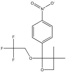 2-(4-Nitrophenyl)-2-(2,2,2-trifluoroethoxy)-3,3-dimethyloxetane 结构式