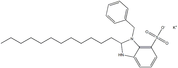 1-Benzyl-2,3-dihydro-2-dodecyl-1H-benzimidazole-7-sulfonic acid potassium salt 结构式