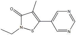 4-Methyl-5-(pyrimidin-5-yl)-2-ethylisothiazol-3(2H)-one 结构式
