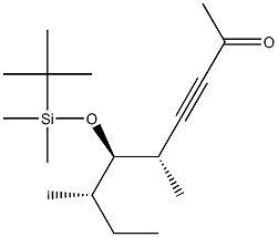 (5S,6R,7S)-6-(tert-Butyldimethylsilyloxy)-5,7-dimethyl-3-nonyn-2-one 结构式