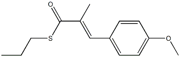 2-Methyl-3-(4-methoxyphenyl)propenethioic acid S-propyl ester 结构式