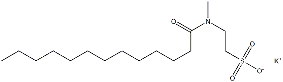 N-Tridecanoyl-N-methyltaurine potassium salt 结构式