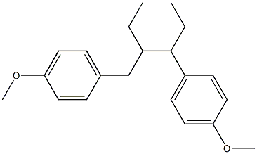 3-(p-Methoxybenzyl)-4-(p-methoxyphenyl)hexane 结构式