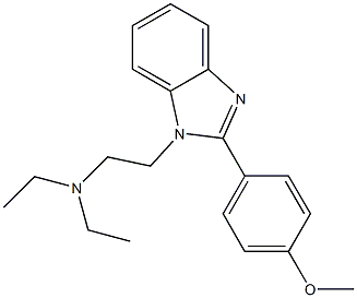 1-[2-(Diethylamino)ethyl]-2-(p-methoxyphenyl)-1H-benzimidazole 结构式