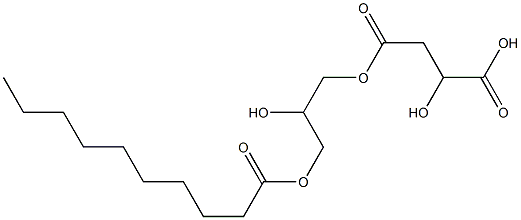 D-Malic acid hydrogen 4-(2-hydroxy-3-decanoyloxypropyl) ester 结构式