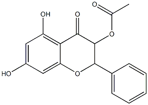 2-Phenyl-5,7-dihydroxy-3-acetoxy-2,3-dihydro-4H-1-benzopyran-4-one 结构式