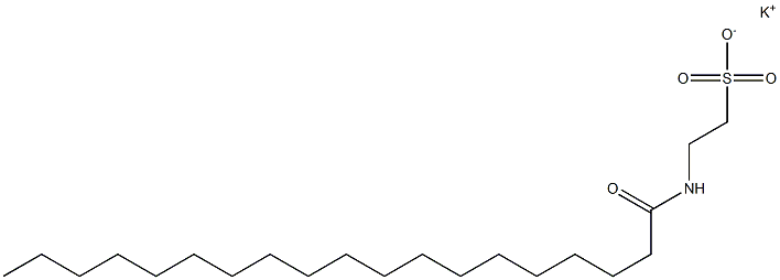 N-(1-Oxononadecyl)taurine potassium salt 结构式