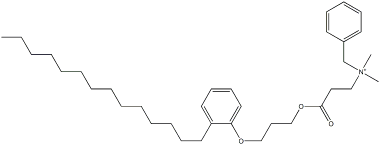 N,N-Dimethyl-N-benzyl-N-[2-[[3-(2-tetradecylphenyloxy)propyl]oxycarbonyl]ethyl]aminium 结构式