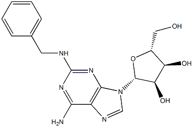 2-Benzylaminoadenosine 结构式