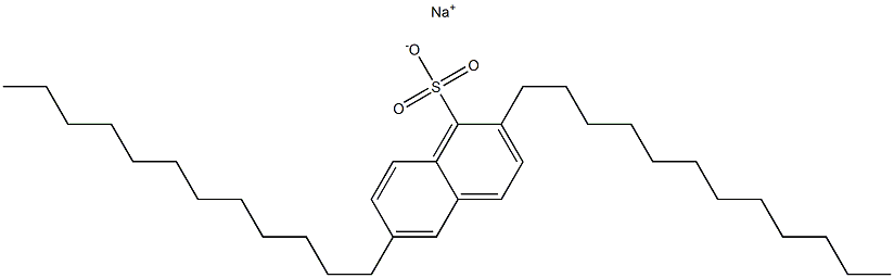 2,6-Didodecyl-1-naphthalenesulfonic acid sodium salt 结构式