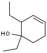 1,2-Diethyl-3-cyclohexen-1-ol 结构式