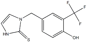 1-[3-(Trifluoromethyl)-4-hydroxybenzyl]-1,3-dihydro-2H-imidazole-2-thione 结构式