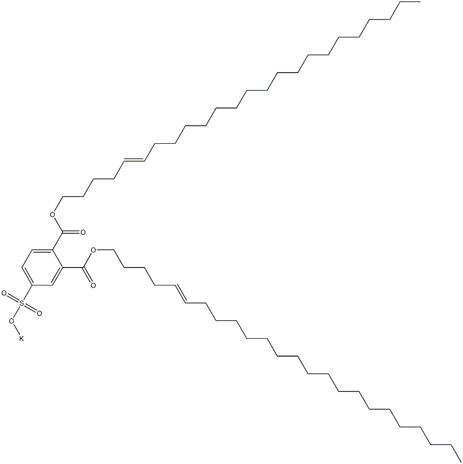 4-(Potassiosulfo)phthalic acid di(5-tetracosenyl) ester 结构式