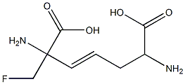 (3E)-2,6-Diamino-2-(fluoromethyl)-3-heptenedioic acid 结构式