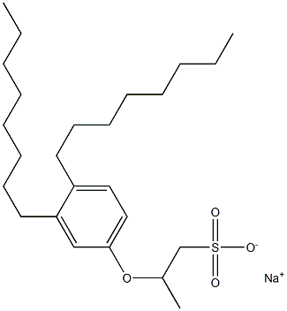 2-(3,4-Dioctylphenoxy)propane-1-sulfonic acid sodium salt 结构式