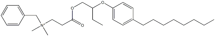 N,N-Dimethyl-N-benzyl-N-[2-[[2-(4-octylphenyloxy)butyl]oxycarbonyl]ethyl]aminium 结构式