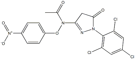 1-(2,4,6-Trichlorophenyl)-3-(4-nitrophenoxyacetylamino)-2-pyrazolin-5-one 结构式