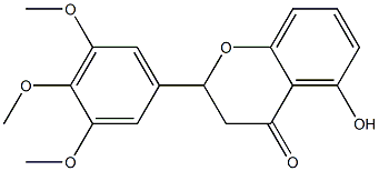 2-(3-Methoxy-4-methoxy-5-methoxyphenyl)-5-hydroxy-2,3-dihydro-4H-1-benzopyran-4-one 结构式