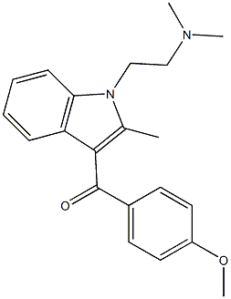 1-[2-Dimethylaminoethyl]-3-(4-methoxybenzoyl)-2-methyl-1H-indole 结构式