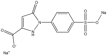 1-[4-(Sodiosulfo)phenyl]-2,5-dihydro-5-oxo-1H-pyrazole-3-carboxylic acid sodium salt 结构式