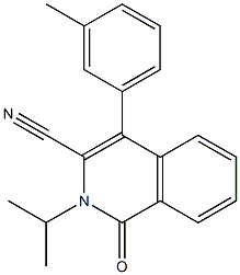 2-Isopropyl-4-(3-methylphenyl)-3-cyanoisoquinolin-1(2H)-one 结构式