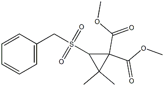 3-Benzylsulfonyl-2,2-dimethylcyclopropane-1,1-dicarboxylic acid dimethyl ester 结构式