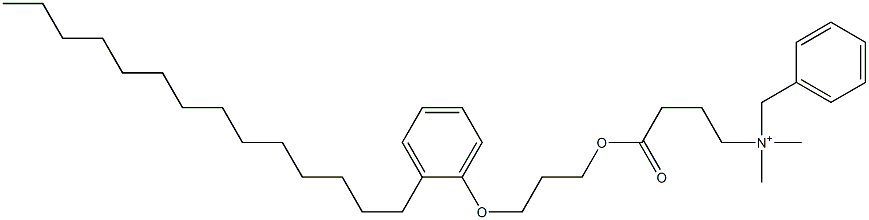 N,N-Dimethyl-N-benzyl-N-[3-[[3-(2-tetradecylphenyloxy)propyl]oxycarbonyl]propyl]aminium 结构式