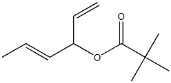 Pivalic acid (E)-1,4-hexadien-3-yl ester 结构式