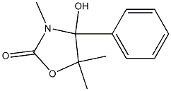 3-Methyl-5,5-dimethyl-4-hydroxy-4-phenyloxazolidin-2-one 结构式