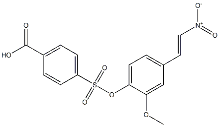 4-[2-Methoxy-4-[(E)-2-nitroethenyl]phenoxysulfonyl]benzoic acid 结构式