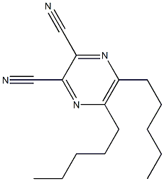 5,6-Dipentylpyrazine-2,3-dicarbonitrile 结构式