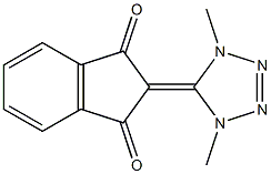 2-[1-Methyl-4-methyl-1H-tetrazol-5(4H)-ylidene]indane-1,3-dione 结构式