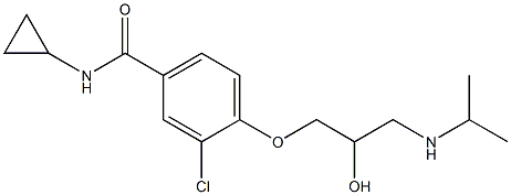 1-[4-[Cyclopropylcarbamoyl]-2-chlorophenoxy]-3-[isopropylamino]-2-propanol 结构式