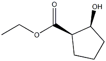 (1R,2S)-2-Hydroxycyclopentanecarboxylic acid ethyl ester 结构式