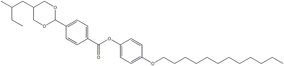 4-[5-(2-Methylbutyl)-1,3-dioxan-2-yl]benzoic acid 4-(dodecyloxy)phenyl ester 结构式