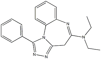 1-Phenyl-5-(diethylamino)-4H-[1,2,4]triazolo[4,3-a][1,5]benzodiazepine 结构式