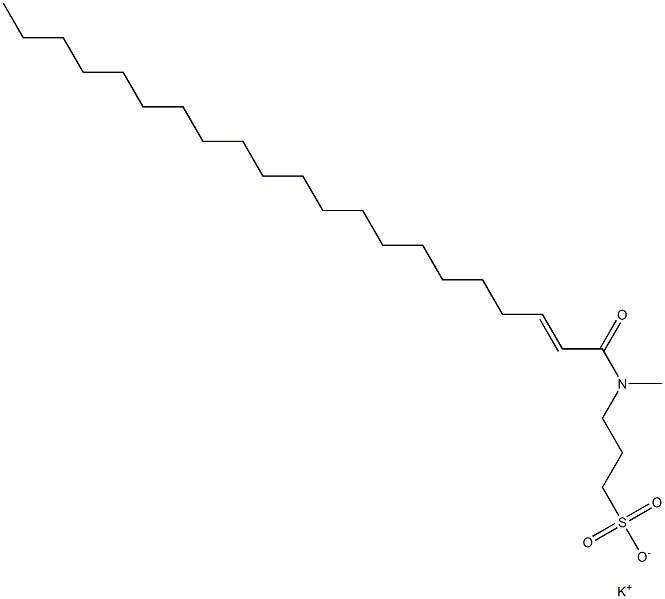 3-[N-(1-Oxo-2-henicosen-1-yl)-N-methylamino]-1-propanesulfonic acid potassium salt 结构式