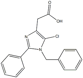 1-Benzyl-5-chloro-2-phenyl-1H-imidazole-4-acetic acid 结构式