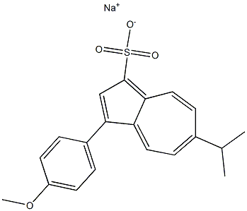 6-Isopropyl-3-(4-methoxyphenyl)azulene-1-sulfonic acid sodium salt 结构式
