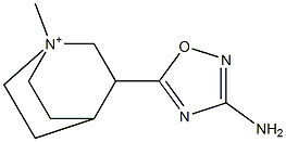 3-(3-Amino-1,2,4-oxadiazol-5-yl)-1-methylquinuclidin-1-ium 结构式