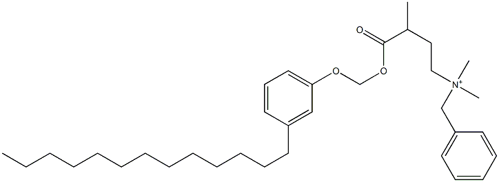 N,N-Dimethyl-N-benzyl-N-[3-[[(3-tridecylphenyloxy)methyl]oxycarbonyl]butyl]aminium 结构式