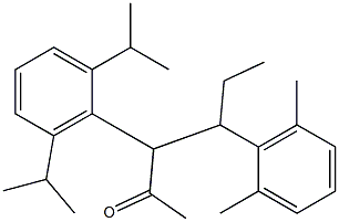 3-(2,6-Diisopropylphenyl)-4-(2,6-dimethylphenyl)-2-hexanone 结构式